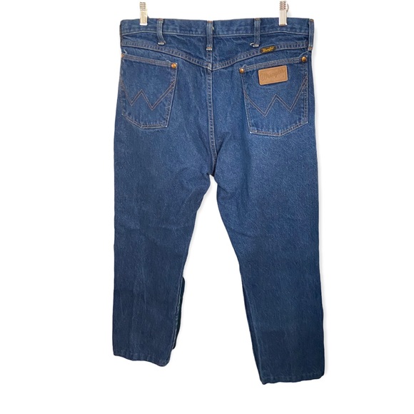 Vintage Wrangler Dark Wash Straight Leg Jeans - Picture 7 of 14